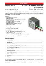 Предварительный просмотр 1 страницы maxon motor EC 20 Operating Instructions Manual