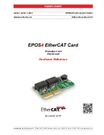 maxon motor EPOS4 EtherCAT Card Hardware Reference Manual предпросмотр