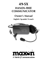 Maxon 49-SX Owner'S Manual предпросмотр