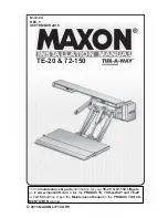 Maxon 72-150 Installation Manual предпросмотр