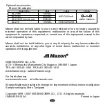 Preview for 22 page of Maxon AD9Pro User Manual