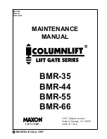 Предварительный просмотр 1 страницы Maxon BMR-35 Maintenance Manual