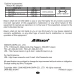 Preview for 26 page of Maxon CP-9 Manual