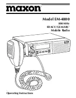 Preview for 1 page of Maxon EM-4800 Operating Instructions Manual