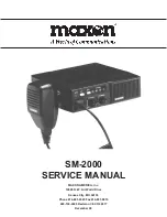 Maxon FM Mobile radio SM-2000 Service Manual preview