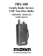 Preview for 1 page of Maxon FRS-100 Owner'S Manual