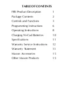 Preview for 2 page of Maxon FRS-114 Owner'S Manual