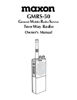 Preview for 1 page of Maxon GMRS-50 Owner'S Manual