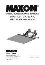 Maxon GPC 17 X-1 User & Maintenance Manual preview