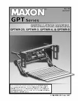 Maxon GPTWR-25 Installation Manuals предпросмотр