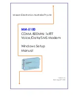 Preview for 1 page of Maxon MM-5100 Setup Manual