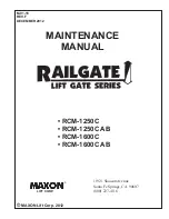 Maxon Railgate RCM-1250C Maintenance Manual предпросмотр