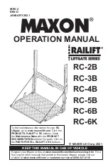 Предварительный просмотр 1 страницы Maxon Railift RC-2B Operation Manual