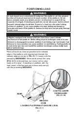 Предварительный просмотр 21 страницы Maxon Railift RC-2B Operation Manual