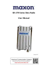 Maxon SD-270 Series User Manual preview