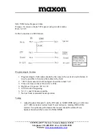 Maxon SD170EX Series Quick Start Manual preview