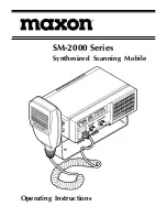 Maxon sm-2000 series Operating Instructions Manual preview