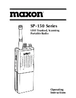 Preview for 1 page of Maxon SP-150 Series Operating Instructions Manual