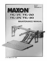 Maxon TE-25 Maintenance Manual предпросмотр