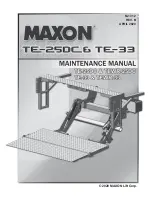 Maxon TE-250C Maintenance Manual preview