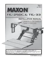 Maxon TE-25DC Installation Manual предпросмотр