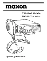 Maxon TM-4800 Operating Instructions Manual preview