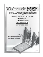 Preview for 1 page of Maxon WL7-vers. C Installation Instructions Manual