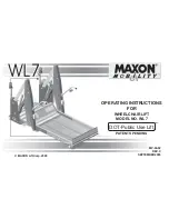 Maxon WL7 Operating Instructions Manual preview