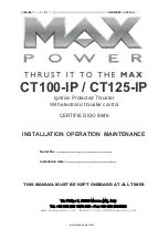 Preview for 1 page of MaxPower CT100-IP Installation Operation & Maintenance