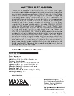 Preview for 8 page of MAXSA 44150-SL Assembly & Operating Instructions