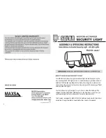 MAXSA Solar 40227 Assembly & Operating Instructions предпросмотр