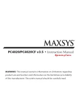 Предварительный просмотр 1 страницы Maxsys PC4020 Instruction Manual