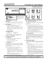 Maxsys PC4108A Installation Instructions предпросмотр