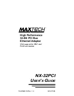 Preview for 1 page of MaxTech NX-32PCI User Manual