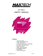 MaxTech XT-7871 User Manual предпросмотр