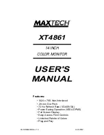 MaxTech XT4861 User Manual предпросмотр