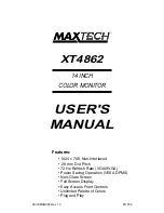 Preview for 1 page of MaxTech XT4862 User Manual