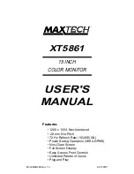 Preview for 1 page of MaxTech XT5861 User Manual