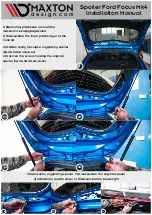 Maxton Spoiler Ford Focus Mk4 Installation Manual предпросмотр