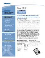 Предварительный просмотр 1 страницы Maxtor ATLAS 10K IV Specification Sheet