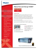 Предварительный просмотр 1 страницы Maxtor Personal Storage 5000XT Specifications