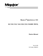 Maxtor QUICKVIEW 300 Product Manual preview