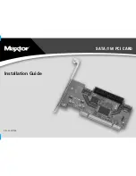 Maxtor SATA /150 PCI CARD Installation Manual preview