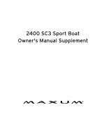 Maxum 2400 SC3 Owner'S Manual Supplement preview