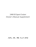 Maxum 2400 SE Sport Cruiser Owner'S Manual Supplement preview