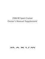 Предварительный просмотр 1 страницы Maxum 2500 SE Sport Cruiser Owner'S Manual Supplement