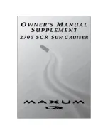 Maxum 2700 SCR Sun Cruiser Owner'S Manual preview