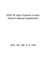 Maxum 2700 SE SPORT EXPRESS CRUISER Supplemental Owner'S Manual preview