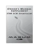 Maxum 3700 SCR Supplemental Owner'S Manual preview