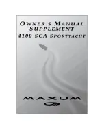 Preview for 1 page of Maxum 4100 SCA Sportyacht Owner'S Manual Supplement